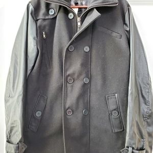 SEDUKA Wool & Pleather Coat